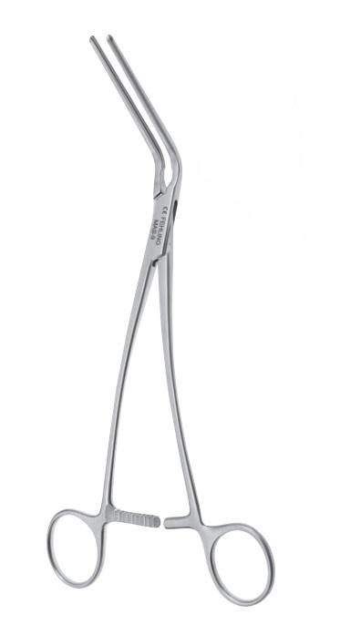 Зажими, хірургічні, атравматичні, "De Bakey", вигнуті, зубчаста щелепа, загальна довжина 235 мм. FEHLING INSTRUMENTS GmbH & Co. KG